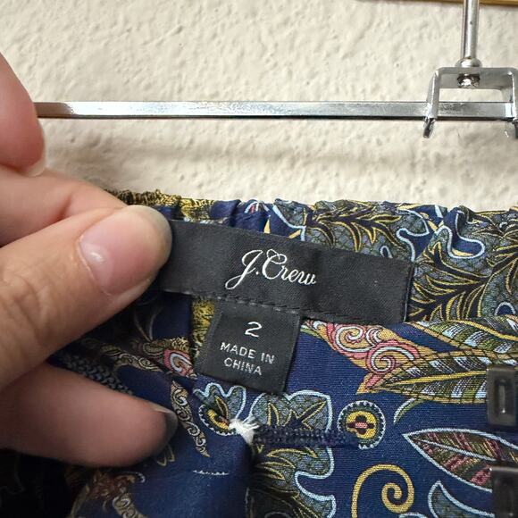 J.Crew 100% Silk Easy Pant in Botanical Cheetah Print Size 2 - Picture 5 of 7